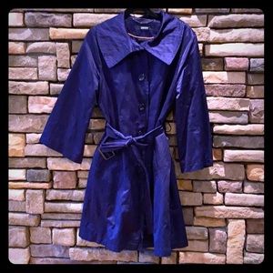 Blue DKNY Trench Coat